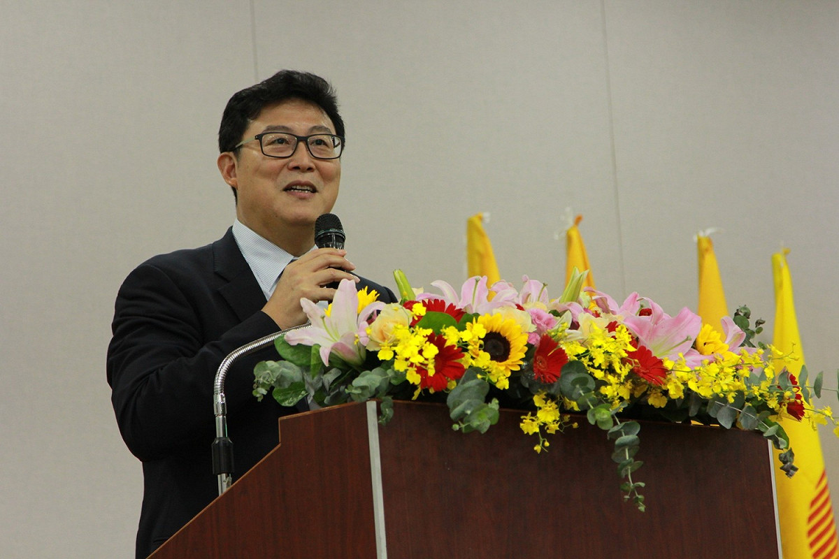 姚文智今天下午出席土木技師公會全聯會會員大會。 圖：姚文智辦公室提供