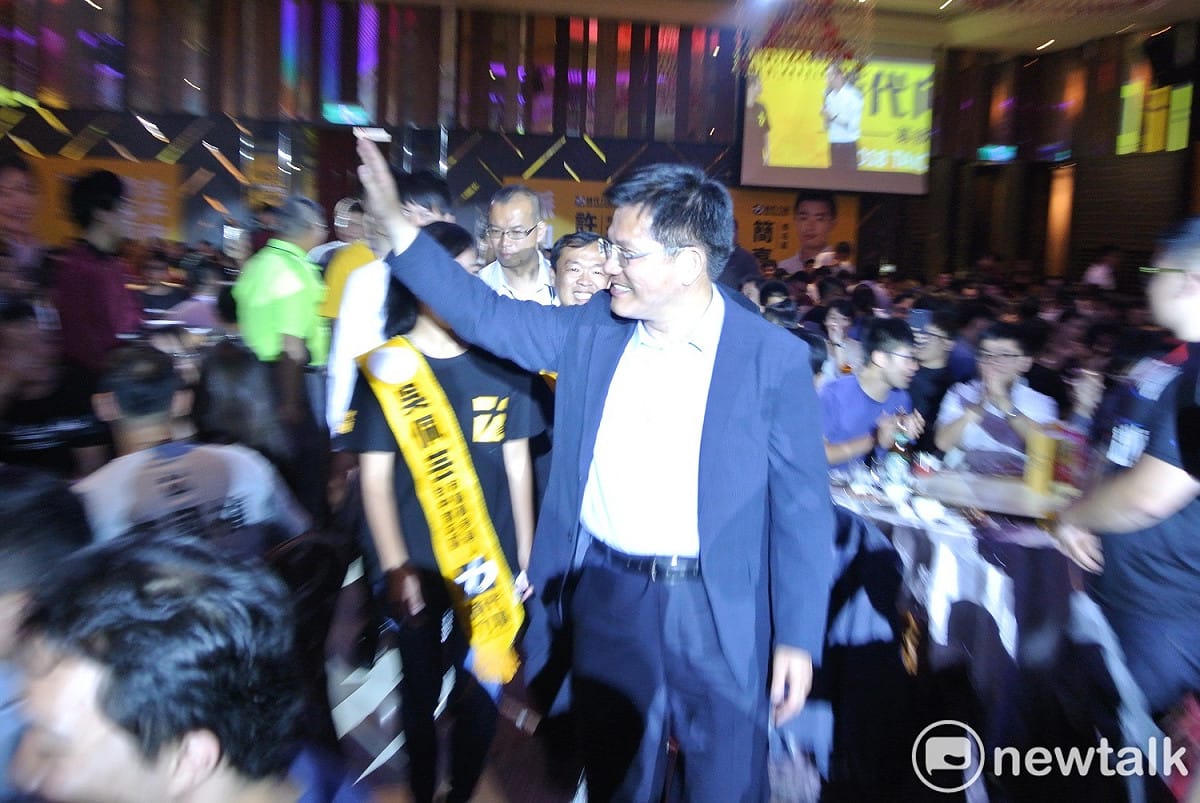 台中市長林佳龍出席時力的募款餐會。 圖：唐復年/攝
