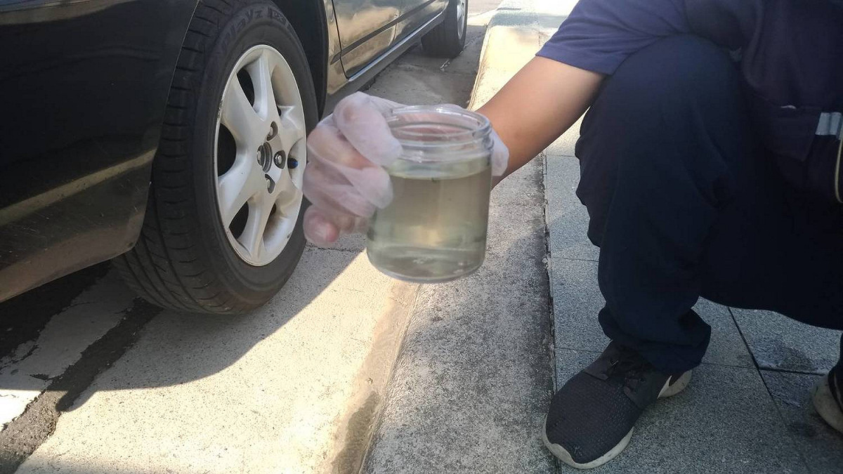 梧棲大排經採水檢驗初判水質並無異常。 圖：台中市政府/提供