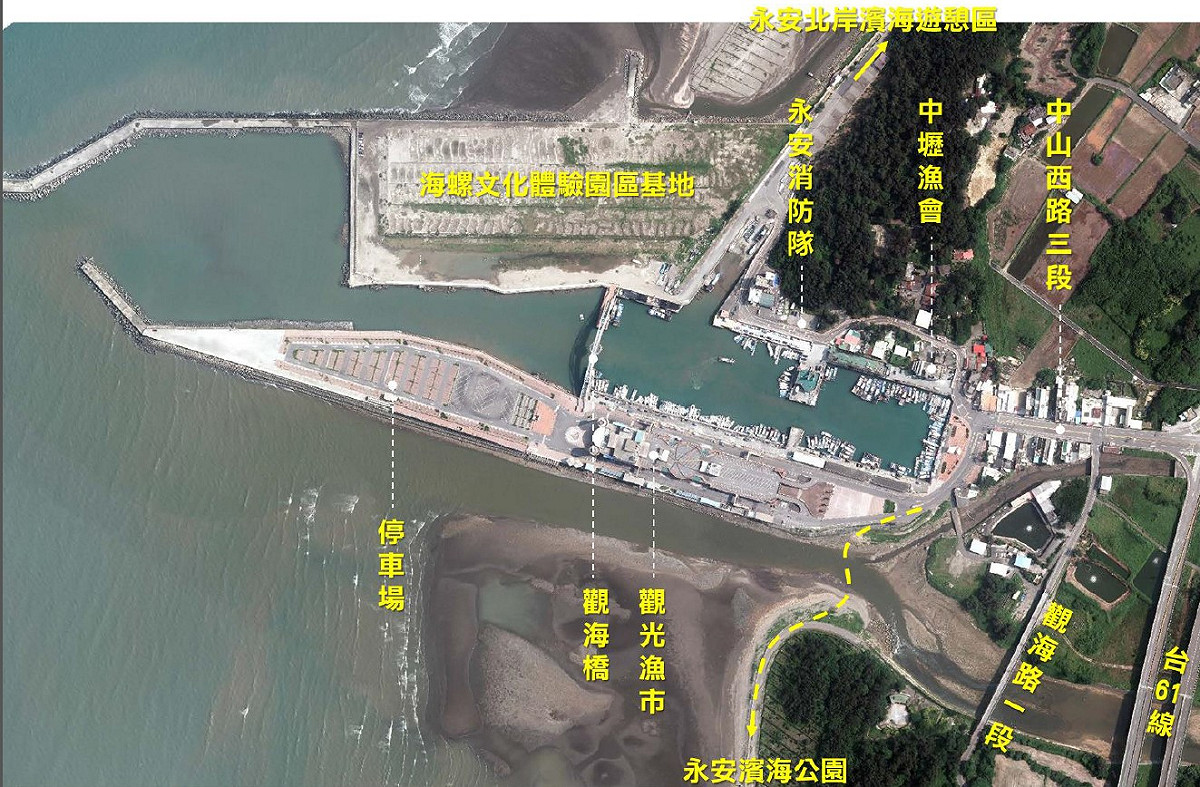 永安漁港整體規劃暨海螺文化體驗園區基地位置圖。 圖：桃園市政府/提供