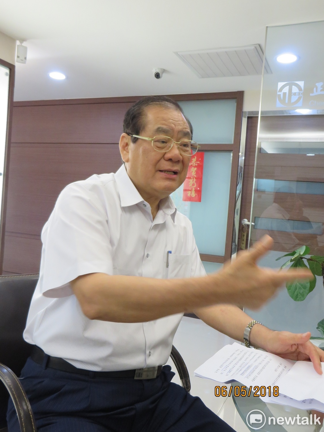 曾永權認為台中市議員選舉，國民黨很有機會直接過半。 唐復年/攝