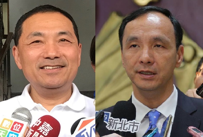 新北市長候選人侯友宜(左)與現任新北市長朱立倫(右)。 圖：新頭殼合成