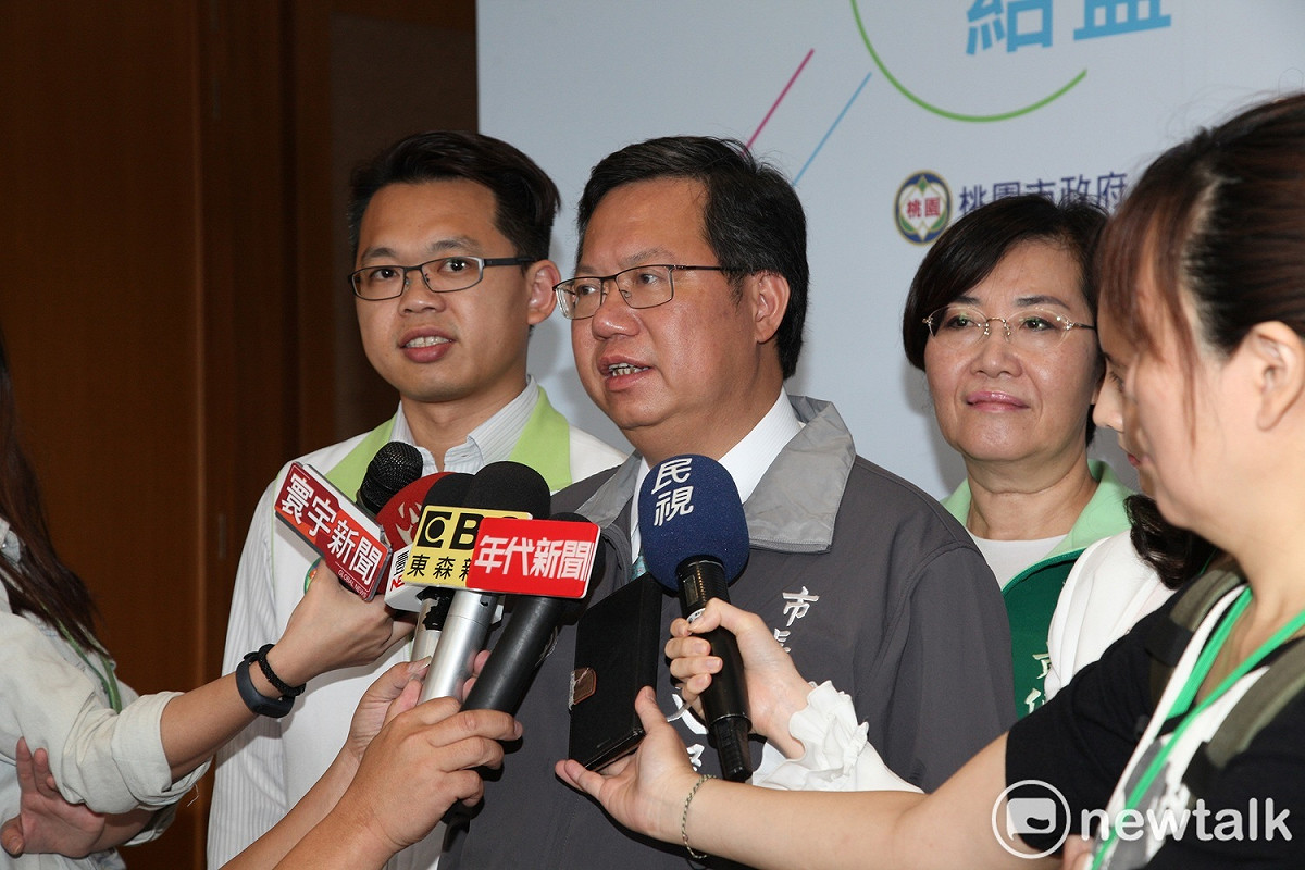 市長鄭文燦期盼透過與SEA集團合作，讓桃園年輕人瞭解世界電商潮流並投入相關行業，也讓電競與電商產業能夠在桃園落實。  圖：林昀真/攝