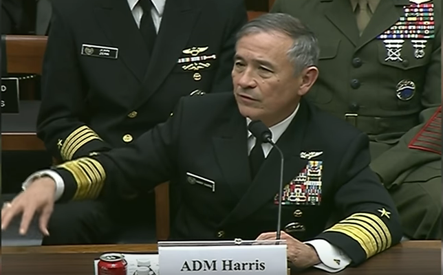 美國總統川普的駐南韓大使提名人哈里斯（Harry Harris）今天表明，支持美國和南韓重大聯合軍事演習「暫停」的想法，值此之際，針對北韓核計畫的談判工作仍在持續進行。 圖：翻攝自YOUTUBE (資料照片)