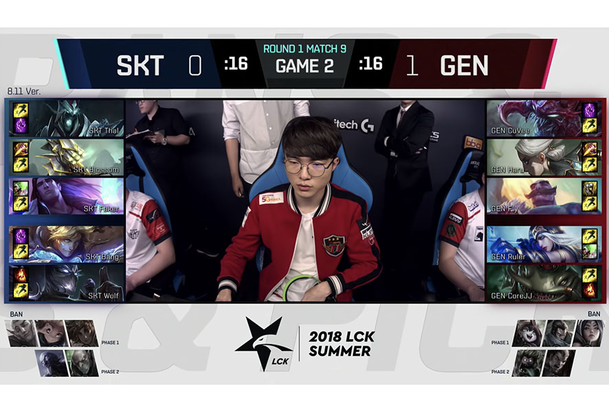 在昨日的賽事中，Faker竟然選用純輔助型英雄「塔里克」。 圖：翻攝自 LoL Esports