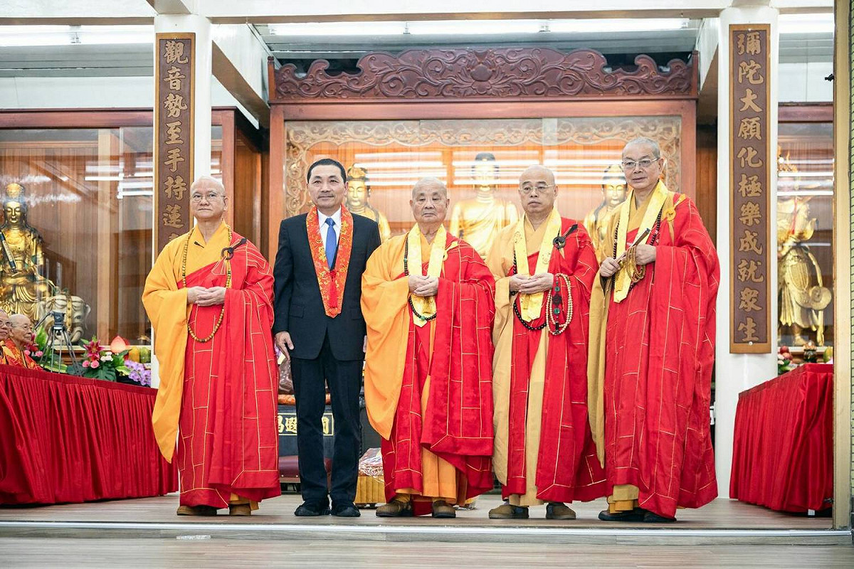 侯友宜表示，感謝佛國寺長期以來積極協助新北市弱勢和公益團體。 圖：侯友宜辦公室/提供