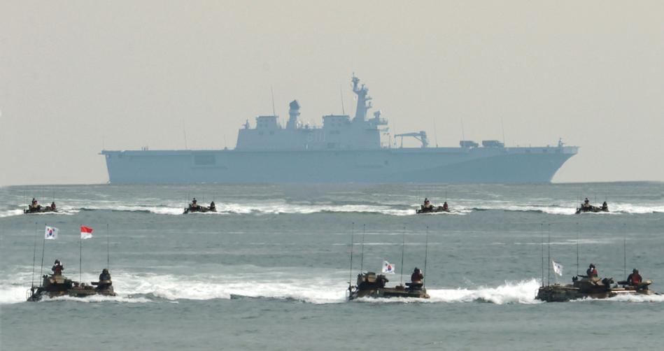 南韓海軍當局說，今明兩天在獨島及周邊海域舉行例行防禦演習。 圖 : 翻攝自PIXNET