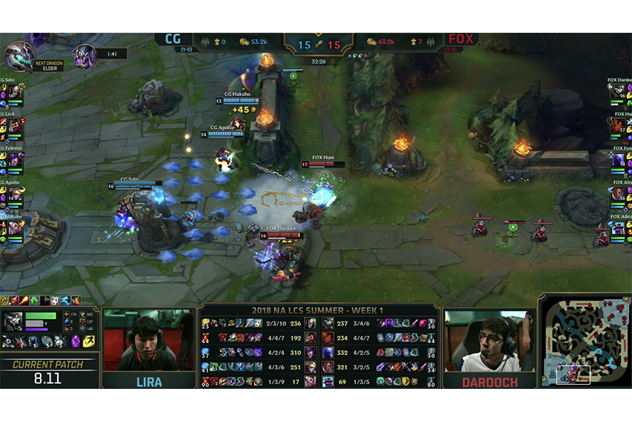 比賽斷線當下。 圖：翻攝自 LOL Esports Youtube