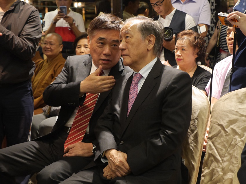 黨副主席郝龍斌與新黨主席郁慕明也有現身。 圖：趙婉淳／攝