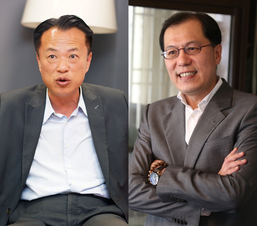 嘉義縣副縣長吳芳銘20日突然宣佈將參選嘉義縣長，面對此政治突襲，民進黨嘉義縣長參選提名人翁章梁表示，吳芳銘為民進黨員，勢必遵守黨的機制，並表示他本身將發揮「母雞帶小雞」的責任，帶領黨籍各層級候選人打贏選戰。 圖：新頭殼資料庫照片合成