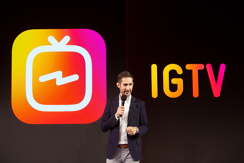 IG創始人Kevin Systrom於日前IG創作者聚會上宣布推出「IGTV」。 圖：翻攝Instagram官網
