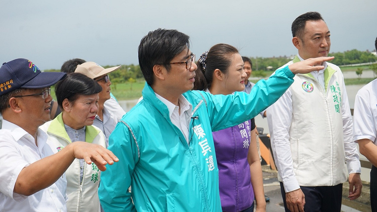 陳其邁提到，高雄市治水在陳菊市長跟高雄市政府的努力下，已經有顯著改善。 圖：陳其邁競選辦公室/提供