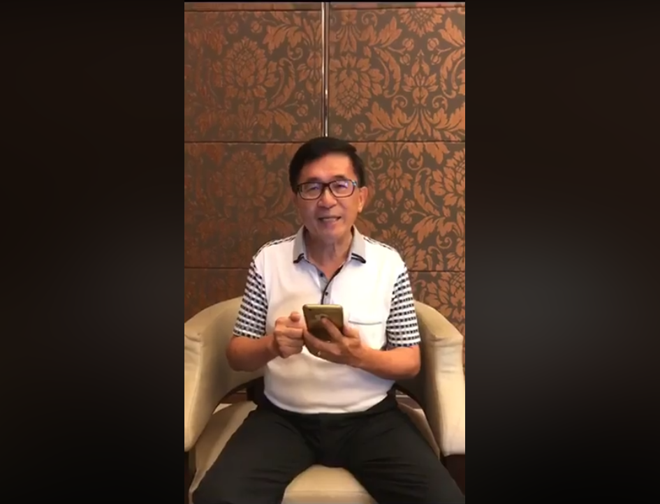 前總統陳水扁今天透過「新勇哥物語」談年改，同時上傳去年在凱達格蘭基金會感恩餐會上表達3項感謝的影片。 圖：翻攝新勇哥物語瞼書