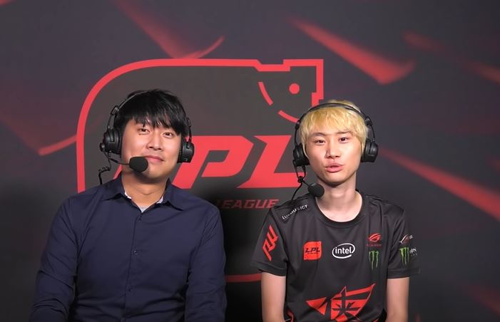身為韓籍選手的他將語言包切換自如，讓粉絲笑稱Doinb現在最差的可能是韓語。 圖：翻攝自 LPL 賽事頻道