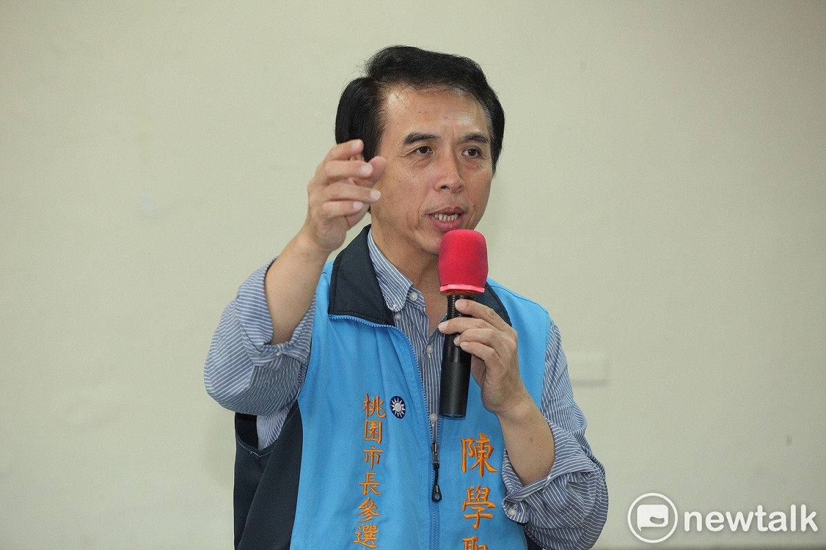 陳學聖呼籲藍軍選民年底一定要站出來投票，「為自己投票！」 圖：林昀真/攝