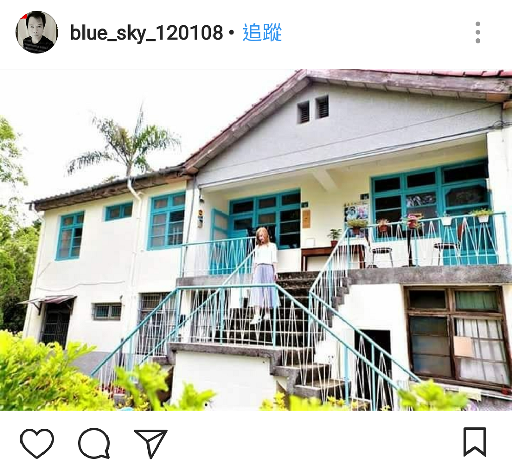 中興新村建築獨有風格每個轉身、鏡頭都是猶如網美般的畫面。  圖：翻攝自instrgram／blue_sky_120108 開放權限