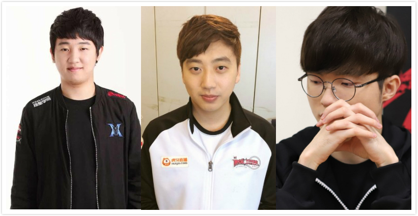 KZ Khan、KT Score、SKT Faker代表的是南韓LCK近五年來的頂尖選手代名詞，他們將努力為韓國奪下洲際賽冠軍。 圖：新頭殼合成圖片