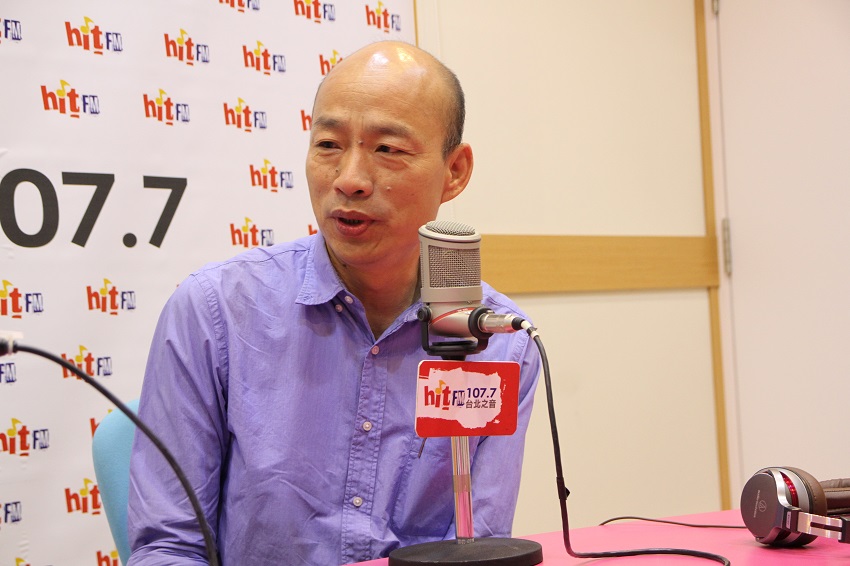 國民黨高雄市長參選人韓國瑜上午接受《蔻蔻早餐》專訪。 圖：《蔻蔻早餐》提供