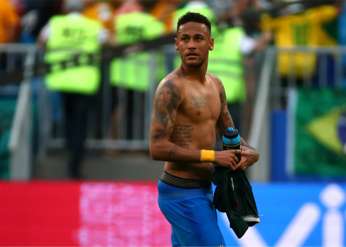 報導出現前數小時，巴西一哥內馬爾（Neymar）領軍的森巴軍團在世界盃16強賽，以2比0讓「綠衫軍」墨西哥打包回家，下場將強碰歐洲「紅魔鬼」比利時，爭搶4強門票。 圖：達志影像/路透社