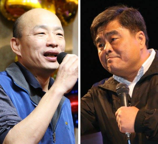 民進黨鳳山區市議員參選人林智鴻表示，韓國瑜（左）過去作為「雲林張派」在北農的勢力要角，與張榮味（右）的關係人盡皆知，過去也曾自稱「私人情感屬張派」。 圖/新頭殼合成