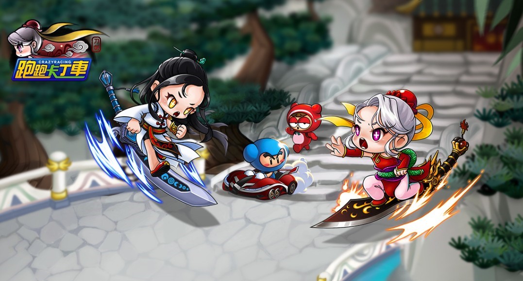 遊戲橘子旗下休閒競速遊戲《跑跑卡丁車》於今(6)日開放全新「刀劍主題」。 圖：遊戲橘子/提供