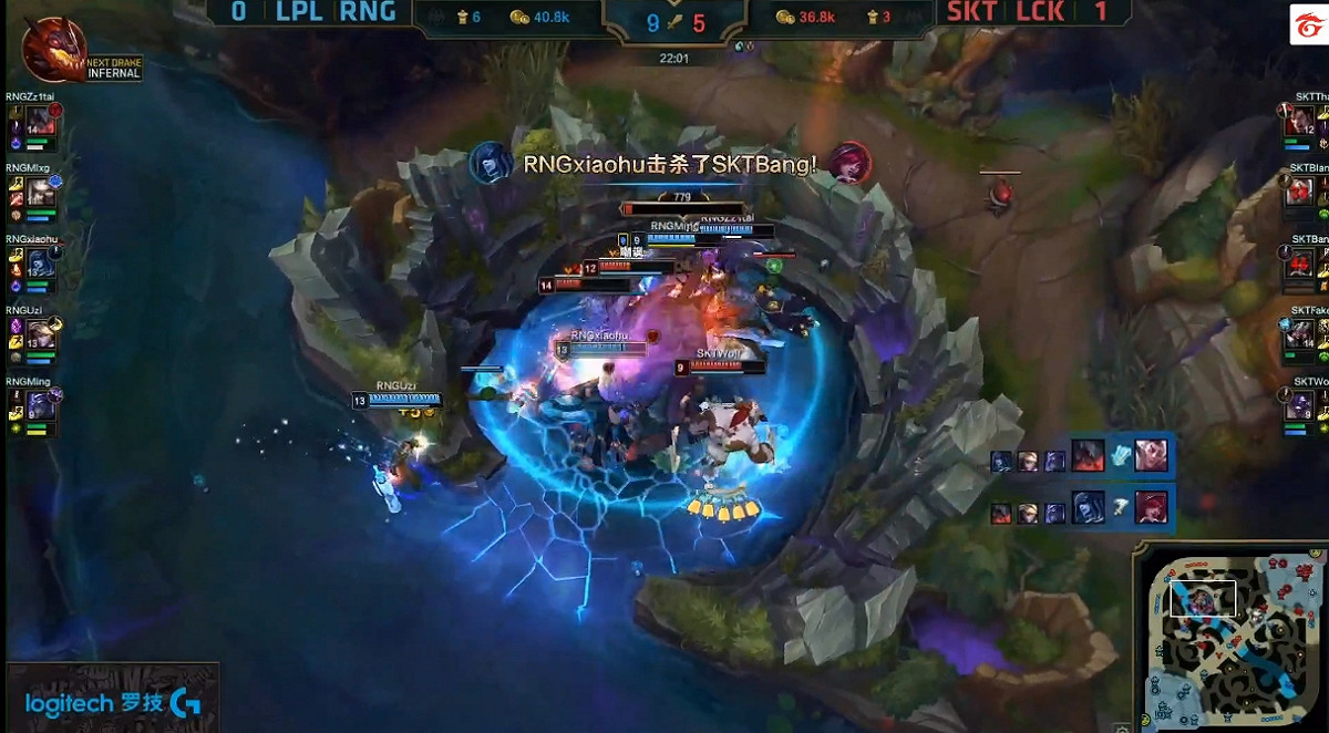 RNG在關鍵巴龍戰分出高下。 圖：翻攝自Garena Live