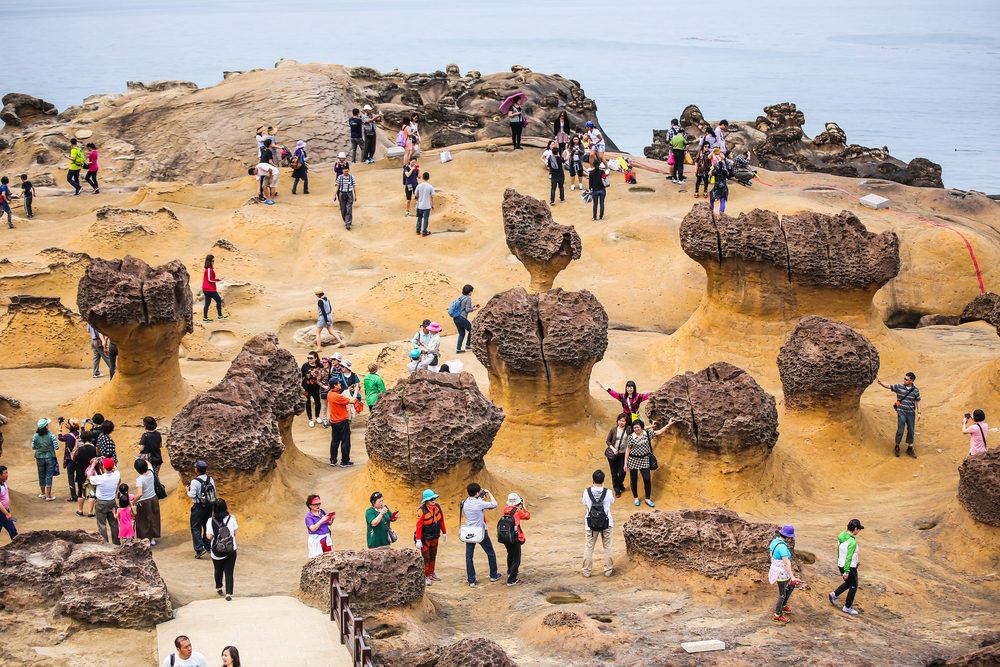 強颱瑪莉亞逼近，野柳地質公園7/10休園一日。 圖：翻攝維基百科
