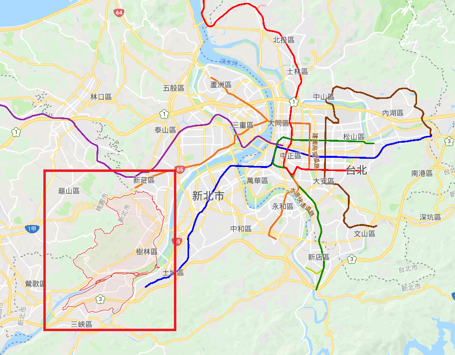 新北市樹林區示意圖。 圖：翻攝自google map