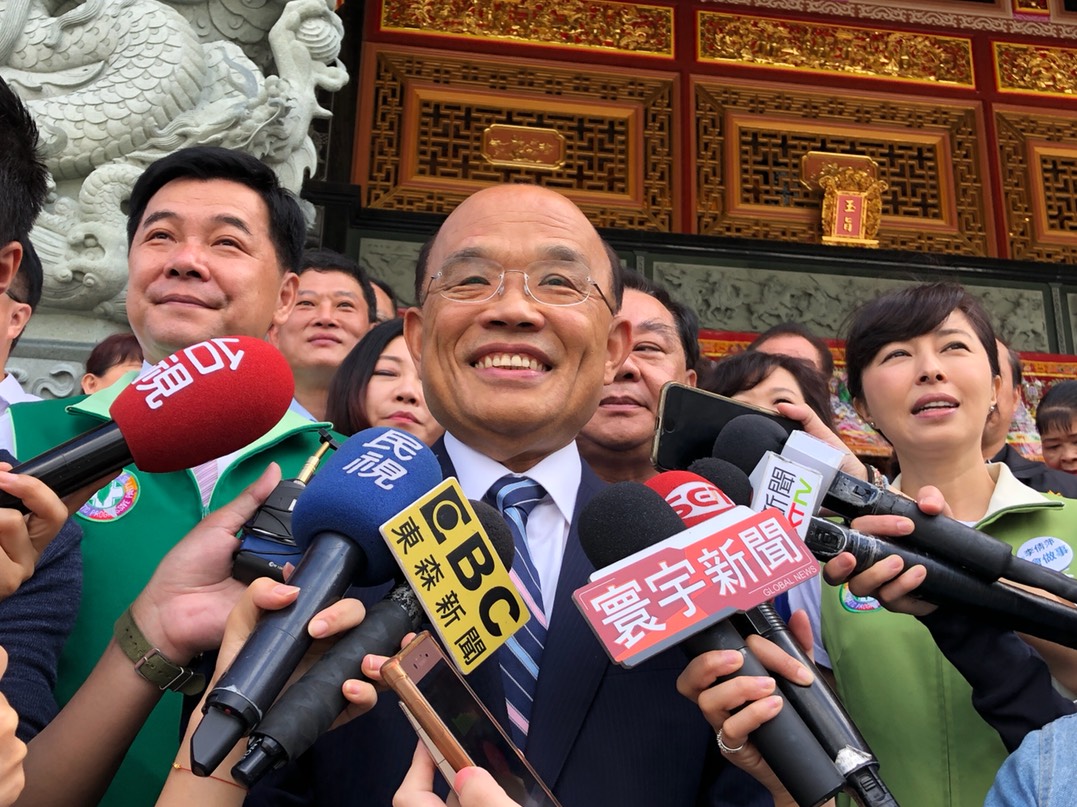 蘇貞昌認為北北基包括桃園是一個共同生活圈，颱風假的決定，還是應該是大家整個共同協商，腳步一致才是對的 圖：蘇貞昌辦公室/提供