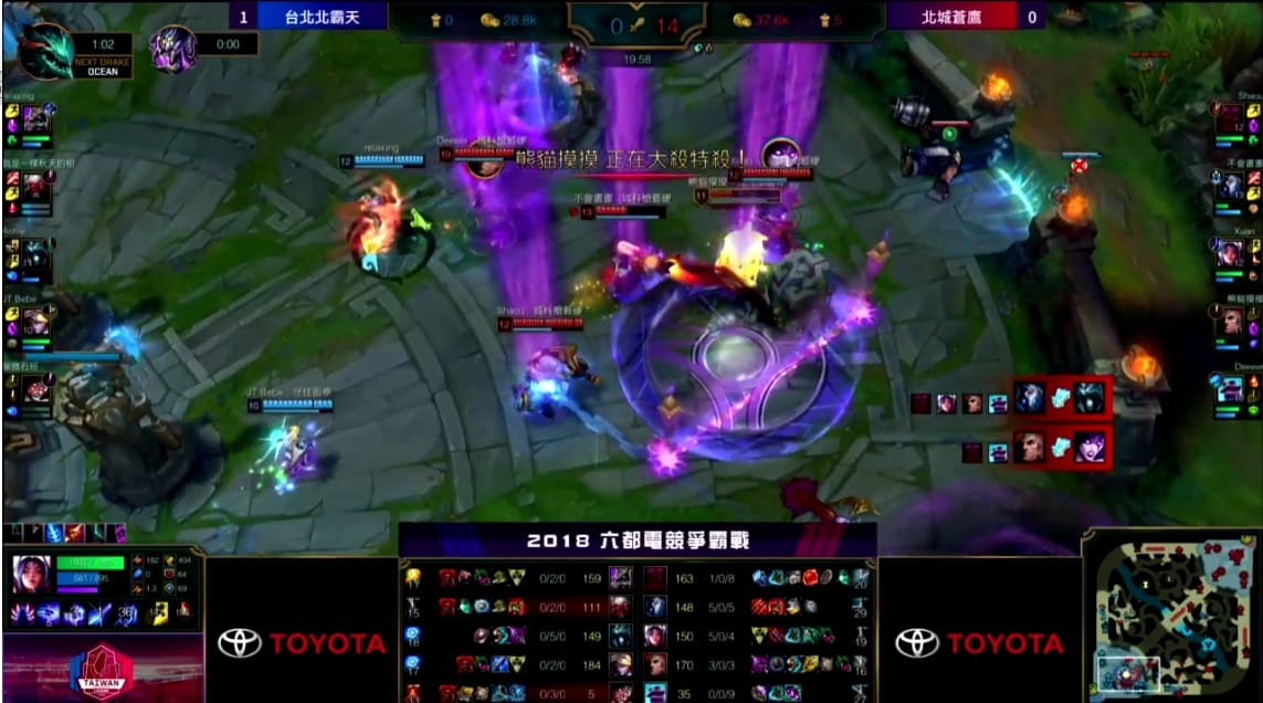 第二場台北北霸天選出過於需要農的英雄組合，讓北城蒼鷹打出破口輕鬆取勝。 圖：翻攝自UPMEDIA TWITCH