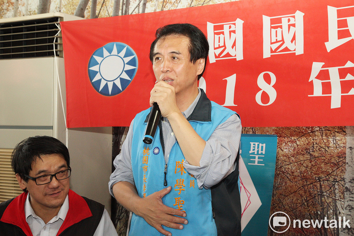 陳學聖表示，他和楊敏盛有共同的默契，會全力以赴！強調「外界所有的傳聞都是空穴來風」他會朝黨務和選務團體合作方式打贏選戰。  圖:林昀真/攝