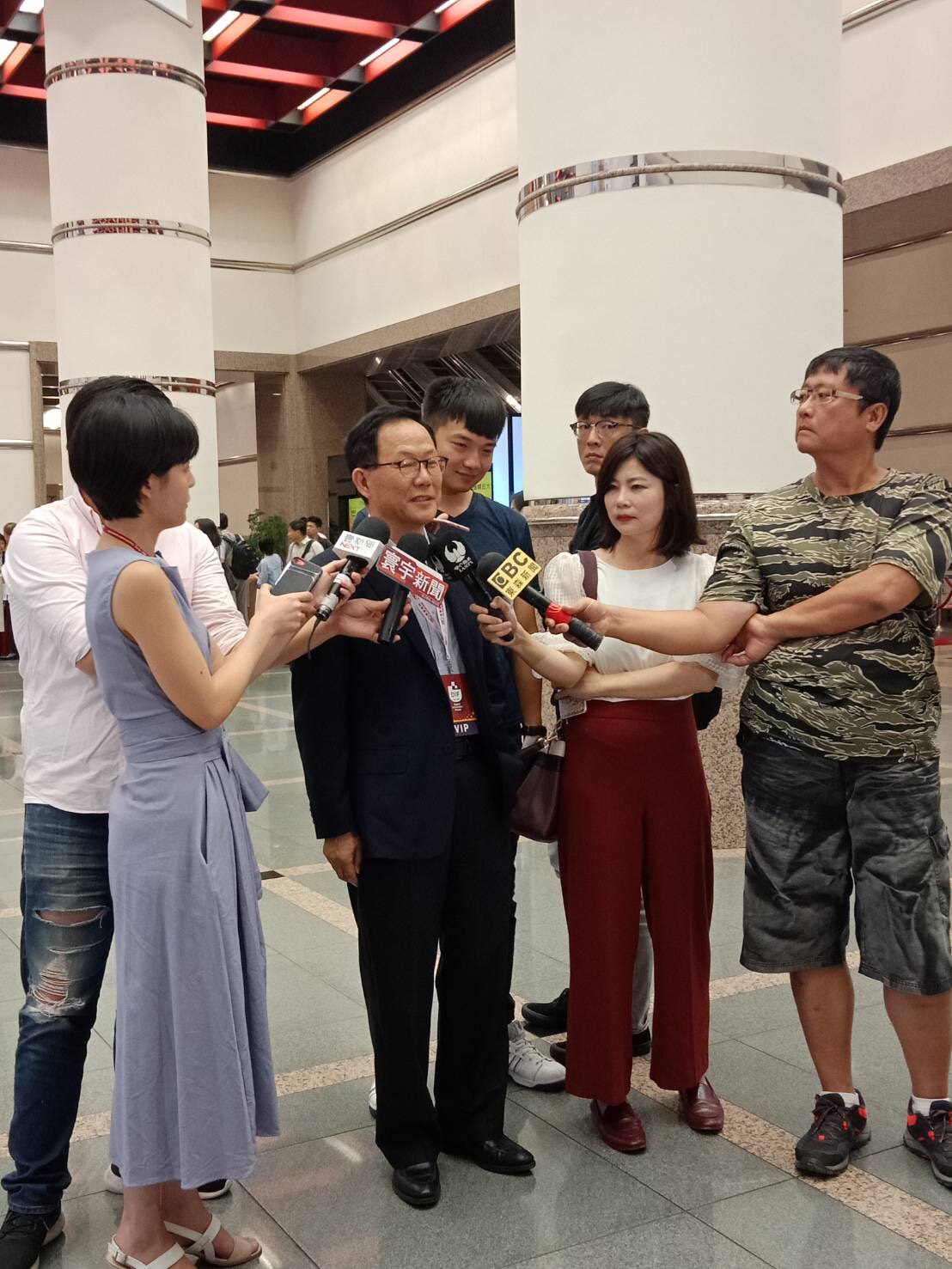 丁守中上午出席數位經濟創新論壇（DIF）。 圖：聶良恩／攝