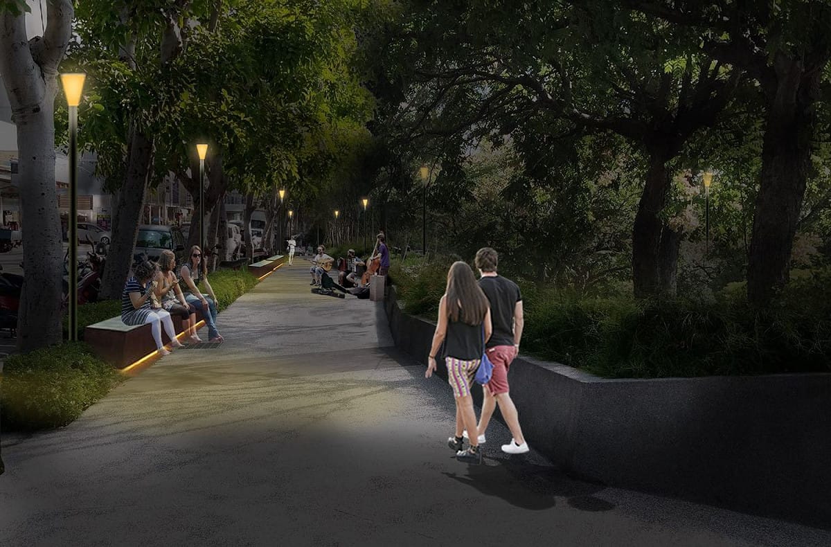 大里運動公園此工程已啟動，預計9月點燈，10月開放使用。 圖：台中市政府提供