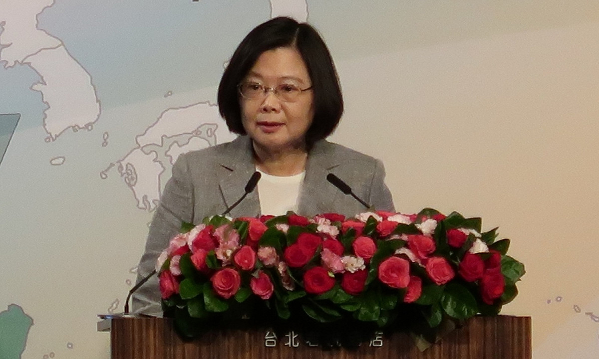 總統蔡英文24日出席2018亞太安全對話活動。 資料照片：林朝億/攝