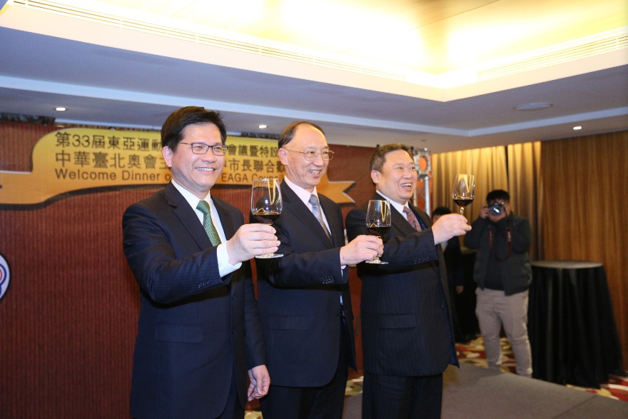 台中市長林佳龍曾拜會東亞奧會理事會主席劉鵬。 圖：台中市政府/提供