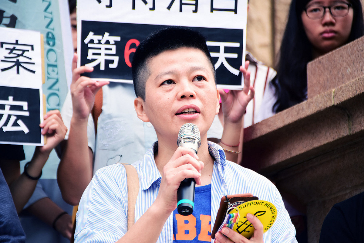 國際特赦組織台南小組成員及志工劉璐娜。 圖：台灣冤獄平反協會／提供