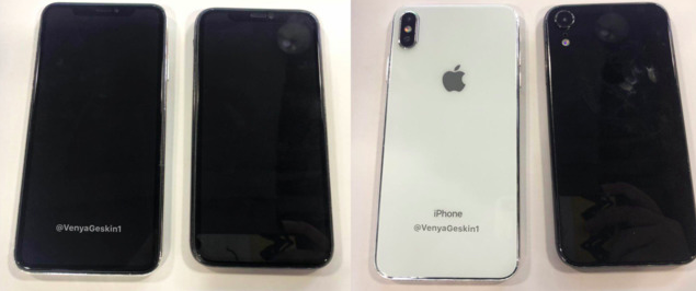 新款iPhone9與iPhone X plus實機照。 圖：翻攝推特