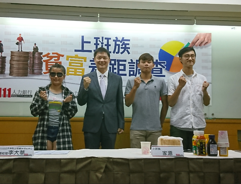 1111人力銀行今(30)日公布「上班族貧富差距調查」結果，有高達8成9的受訪上班族認為台灣貧富懸殊。 圖：1111人力銀行/提供