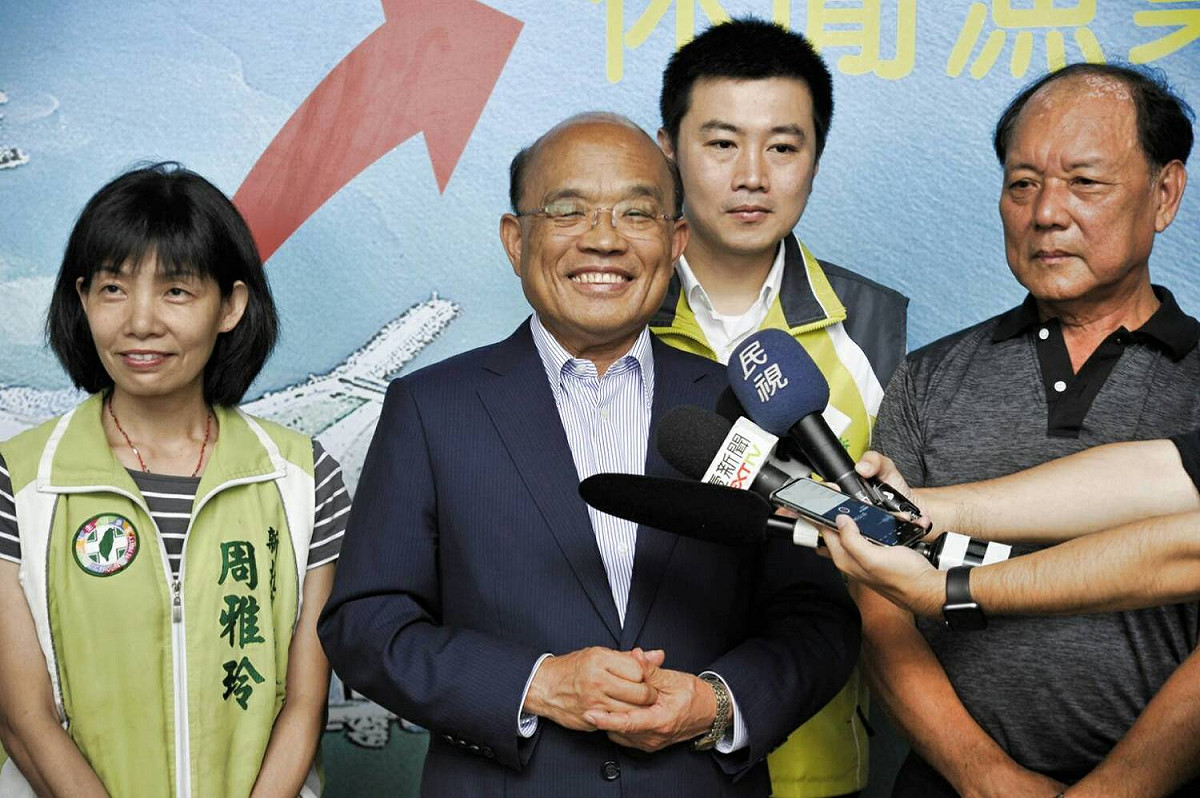 針對新北市府批評搶功「萬里蟹」推手，蘇貞昌強調「不必去分黨派，更不要抹煞前人的努力」。 圖:蘇貞昌競選辦公室/提供
