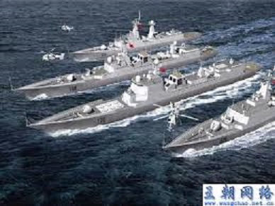中國大力的拓展海軍，為南海國家區域的穩定與安全增添不少變數。圖為中國南海艦隊。 圖 : 翻攝自王朝網路