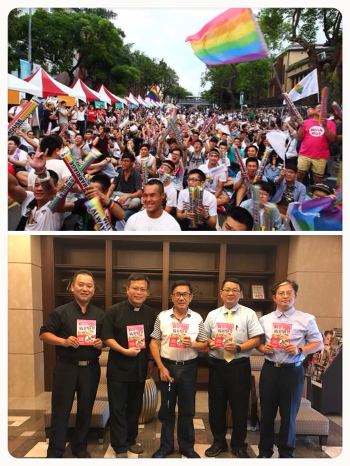 陳水扁表示，7月31日，基督教長老教會高雄地區有4位正在推動連署「婚姻定義、適齡性平教育、婚姻以外形式規範同性結合」等三大愛家公投案的牧師特向自己請教相關議題的看法。 圖：翻攝自勇哥物語臉書粉絲頁
