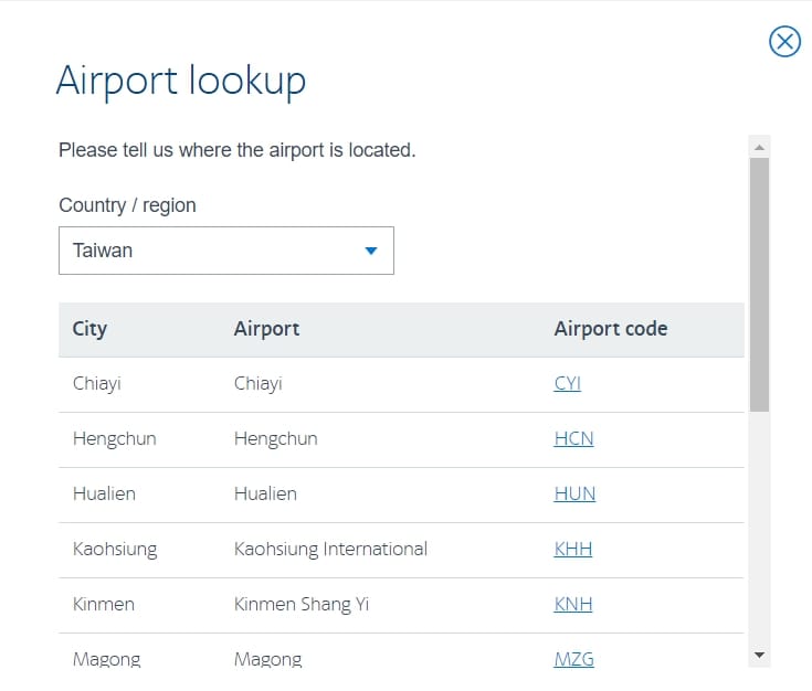 美國航空依舊並未依要求改成中國台灣。 圖：翻攝美國航空官網