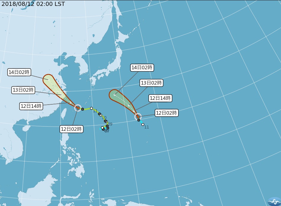 15號颱風「麗琵」凌晨2點生成，對台灣並無直接影響。