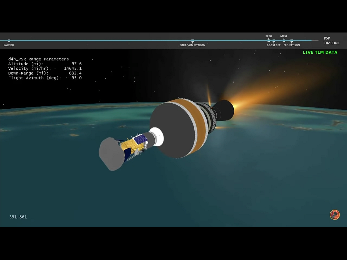 負責操作火箭的聯合發射同盟（United Launch Alliance）發言人表示：「現在探測器持續上升，進入適當軌道。」 圖：翻攝自Youtube