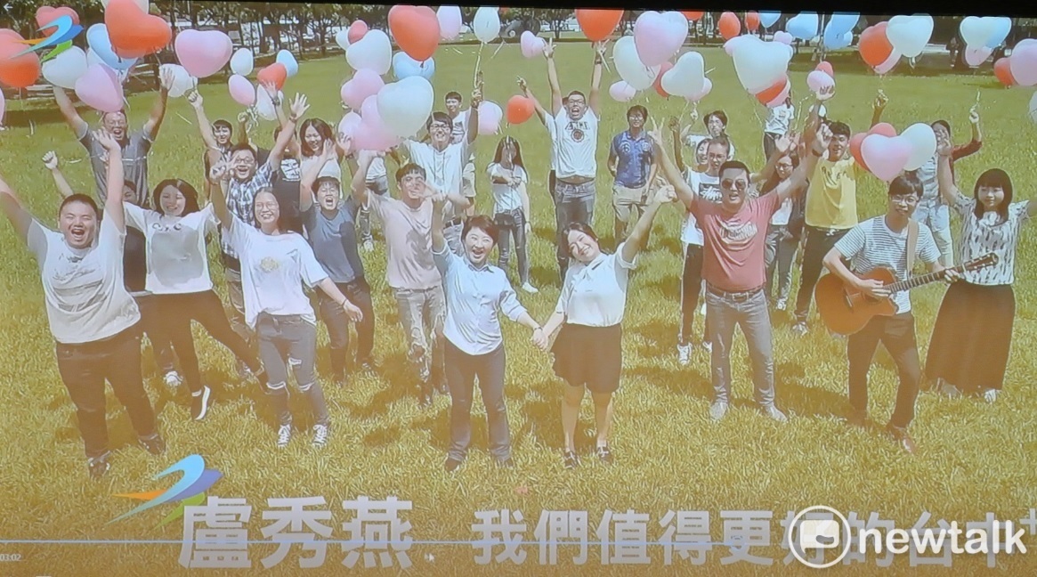 盧秀燕在MV片尾入鏡成為女二，她說希望有天成為女一。 唐復年/攝