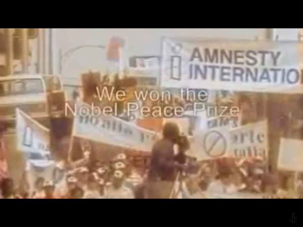 國際特赦組織曾在1977年獲得諾貝爾和平獎。 圖：翻攝自Youtube