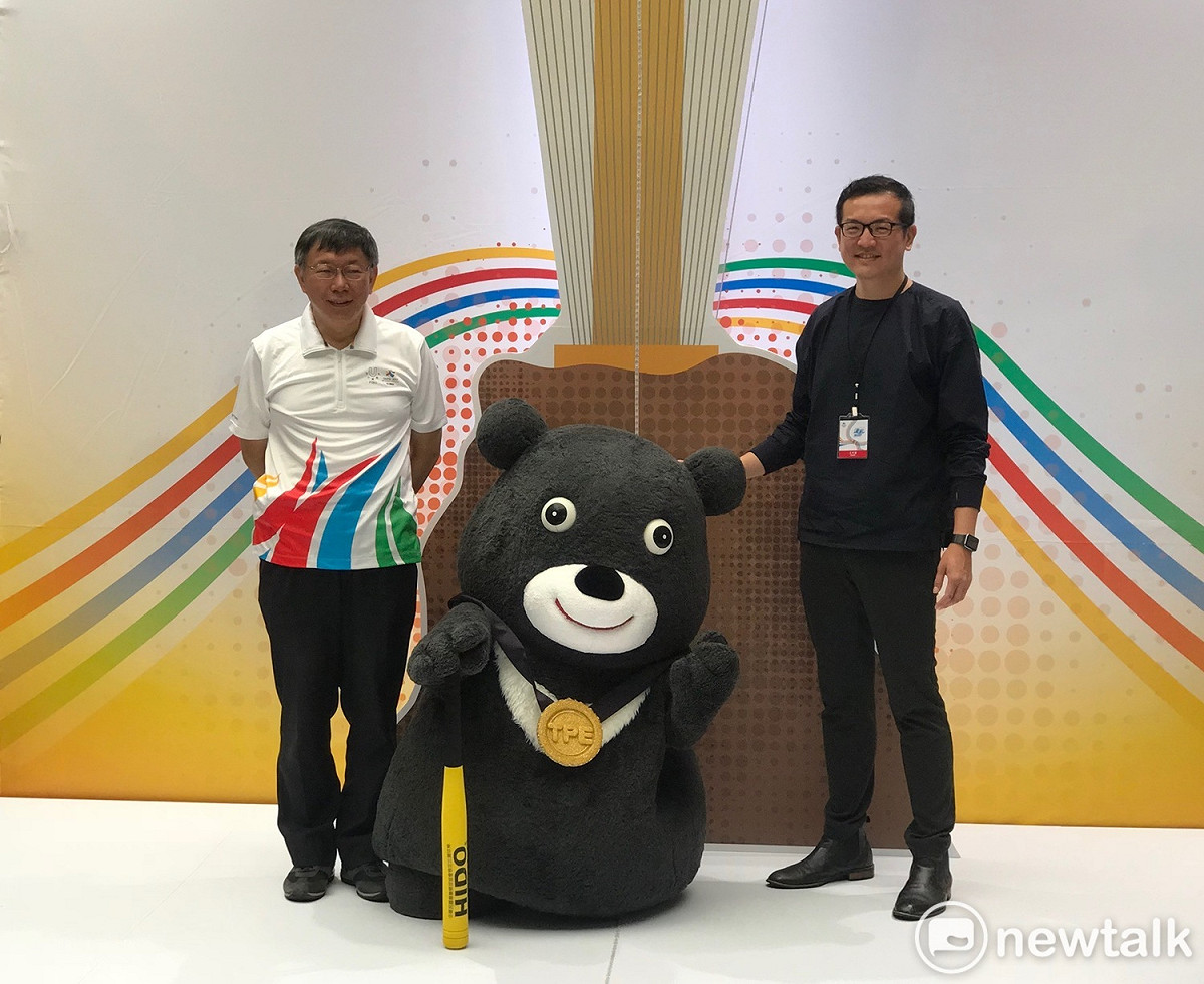 台北市柯文哲今（14）日出席2017台北世大運週年活動「運動團結我們」。 圖：曾薏伃／攝