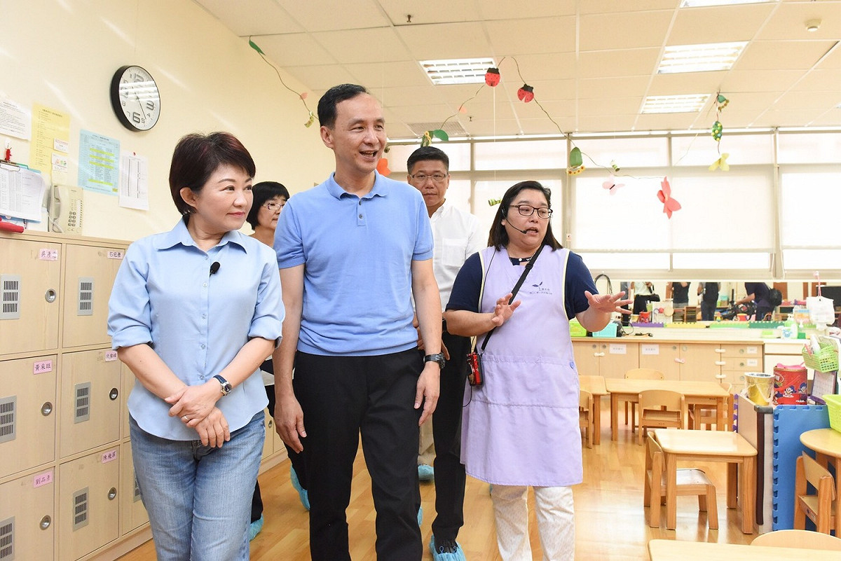 盧秀燕今天到新北市，是大選活動以來首度與新北市長朱立倫同框。 圖：盧秀燕服務處/提供