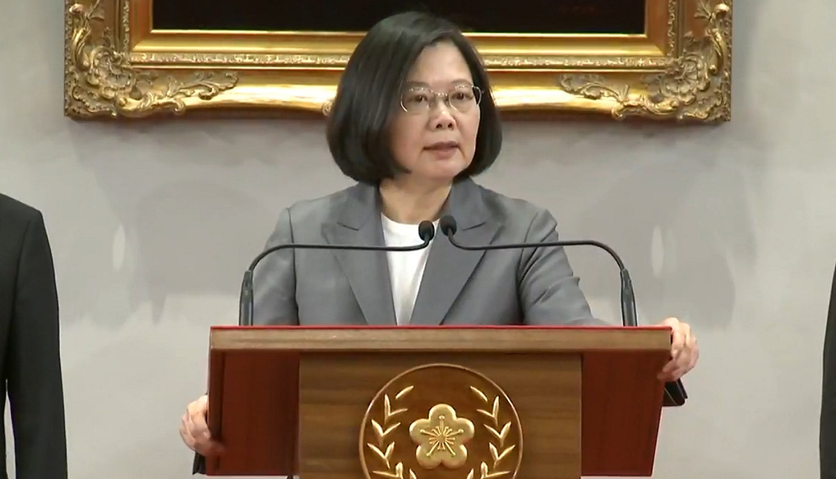 圖：翻攝自蔡英文臉書直播。