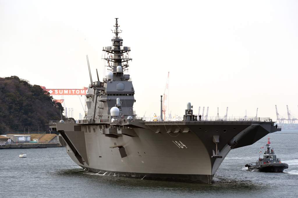 日本加賀號護衛艦有「直升機航母」之稱，將領軍前往與印度洋，參加美國和亞洲5國的聯合演習。 圖：翻攝日本海上自衛隊官網